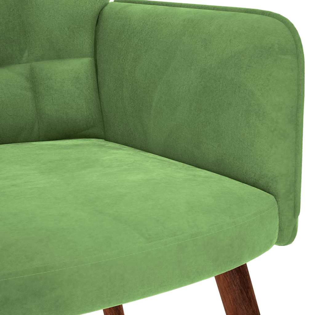 Scaun de relaxare, verde deschis, catifea GartenMobel Dekor