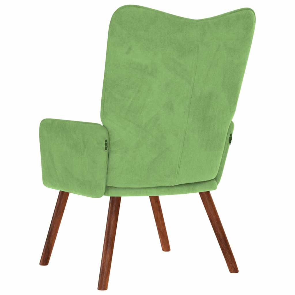 Scaun de relaxare, verde deschis, catifea GartenMobel Dekor