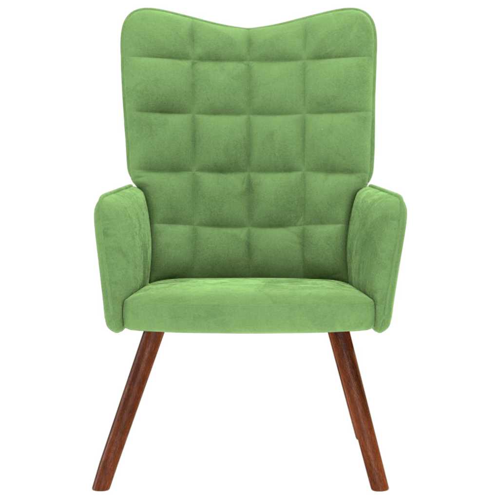 Scaun de relaxare, verde deschis, catifea GartenMobel Dekor