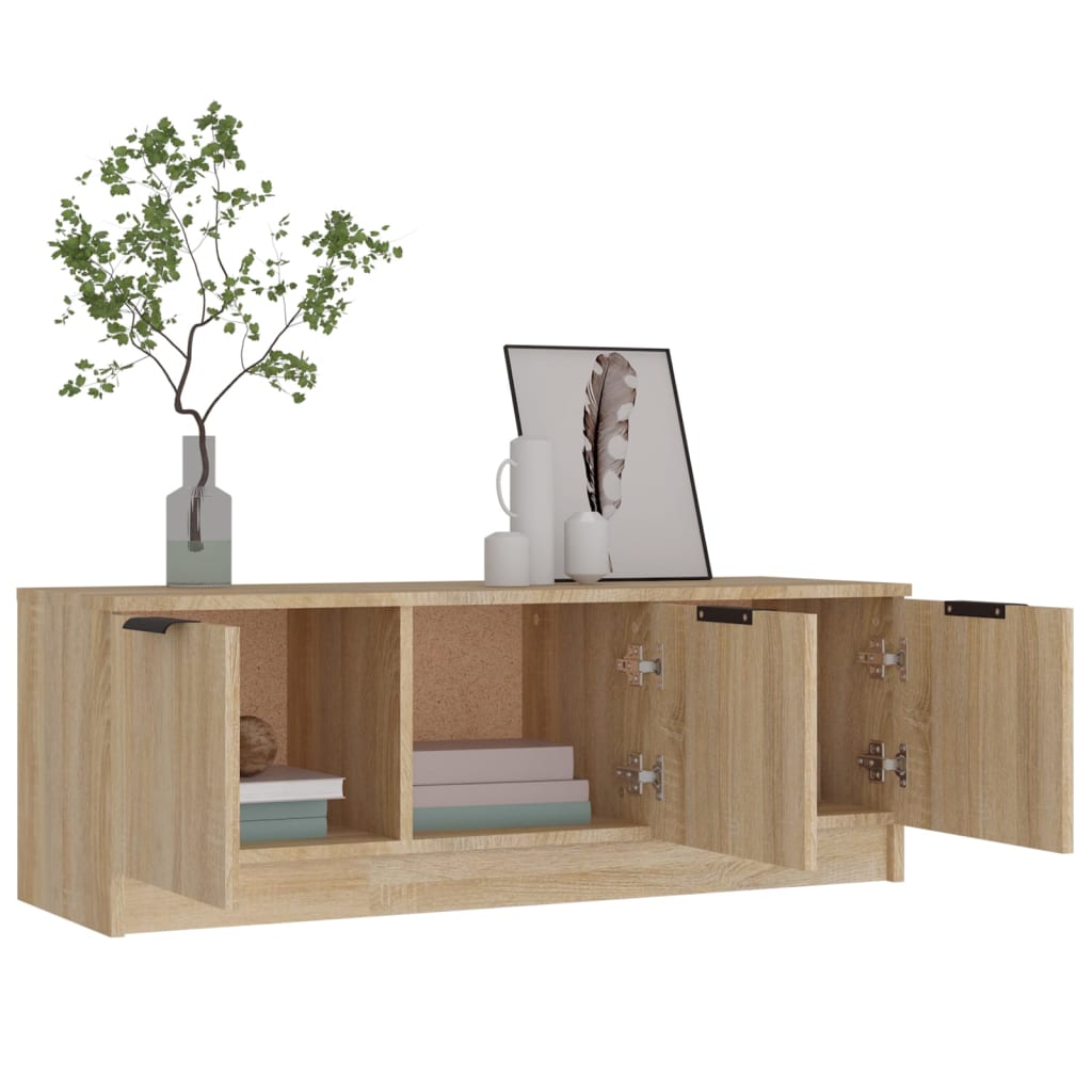 Comodă TV, stejar sonoma, 102x35x36,5 cm, lemn prelucrat GartenMobel Dekor