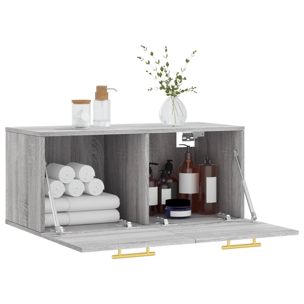 Dulap de perete, gri sonoma, 80x36,5x35 cm, lemn compozit GartenMobel Dekor