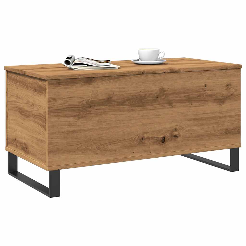 Măsuță de cafea stejar artizanal, 90x44,5x45 cm, lemn prelucrat GartenMobel Dekor