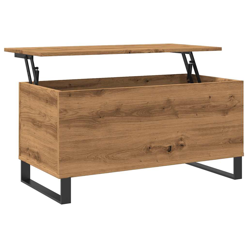 Măsuță de cafea stejar artizanal, 90x44,5x45 cm, lemn prelucrat GartenMobel Dekor