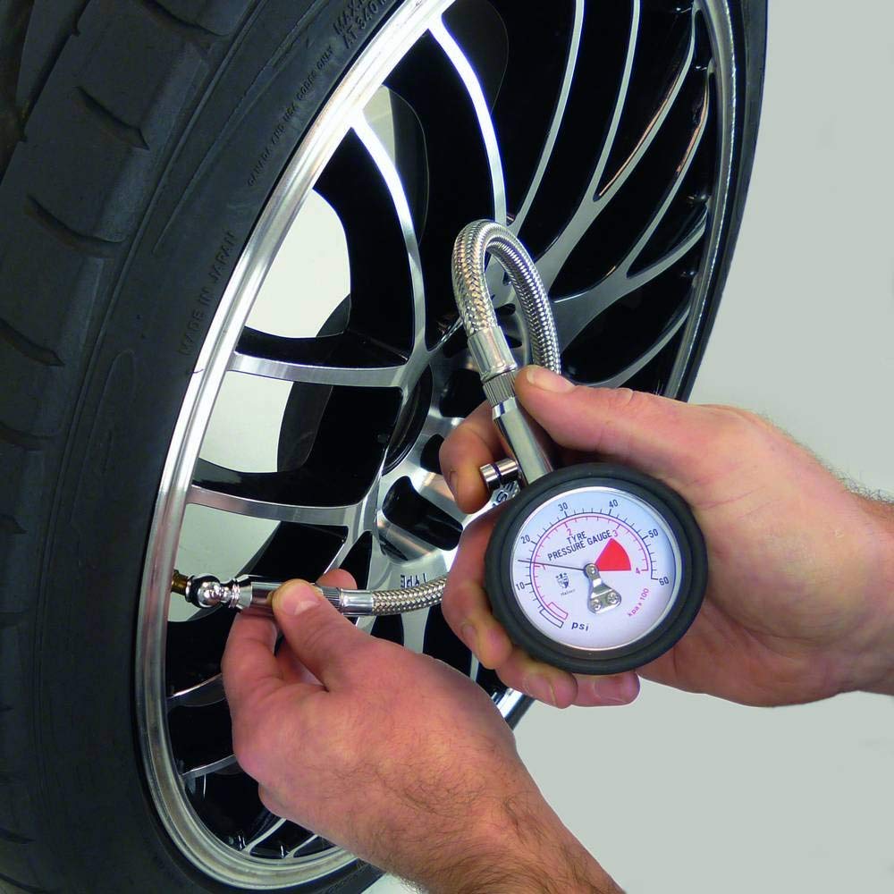 Manometru presiune aer Carpoint Profesional 4 bar, ceas de 60 mm , lungime furtun 400 mm AutoDrive ProParts