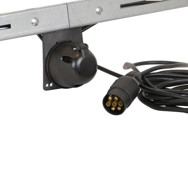 Bara remorca auto Carpoint cu lampi, extensibila 140-210cm, cablu de 7.5m, fisa remorca si lampa ceata , metal AutoDrive ProParts