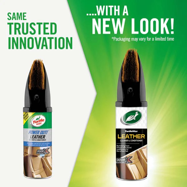 Spray curatare si intretinere tapiterie din piele, cu perie Turtle Wax Power Out Leather 400ml AutoDrive ProParts