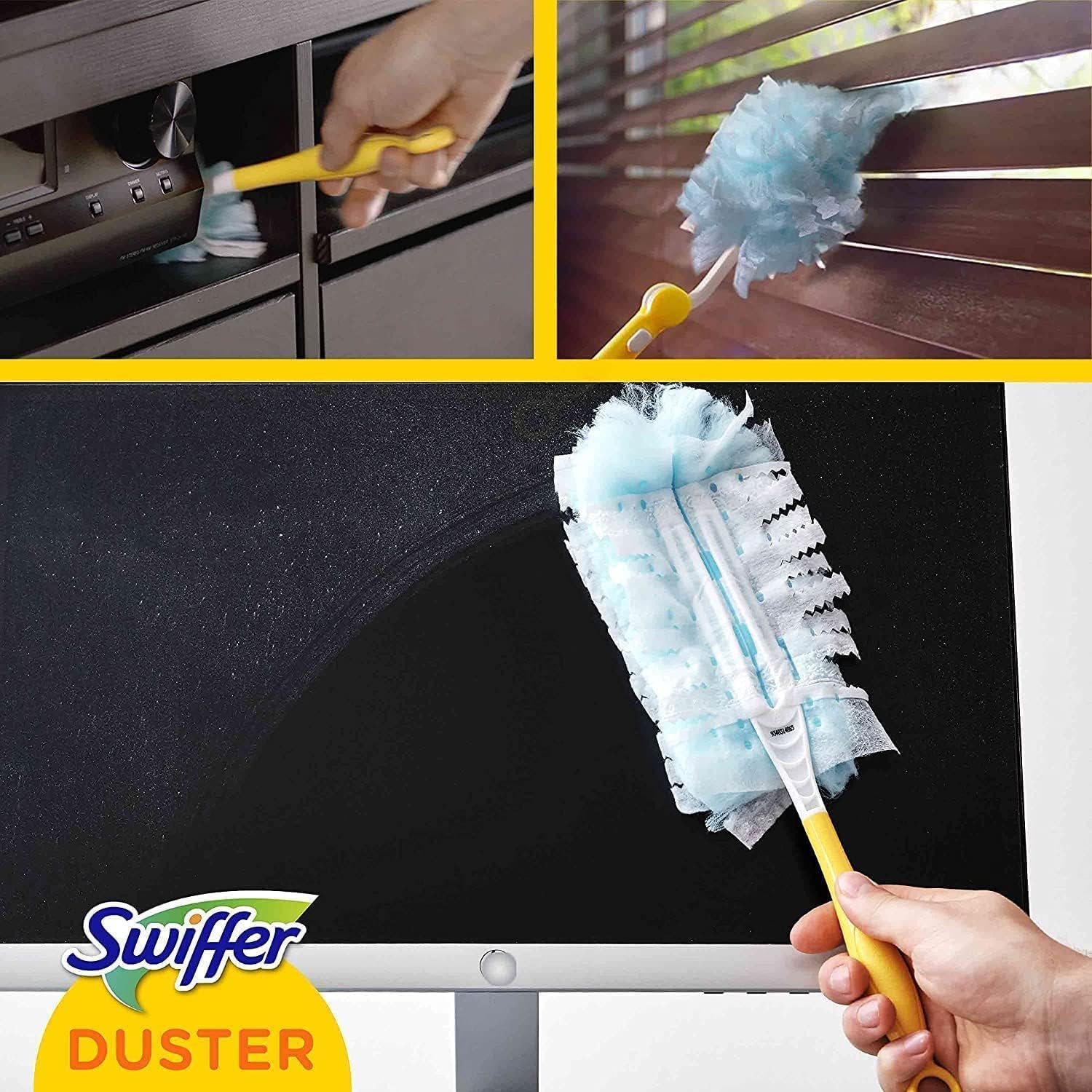 Pamatuf pentru praf Swiffer Duster, maner cu 4 Lavete - Adio Praf, Murdarie si Par AutoDrive ProParts