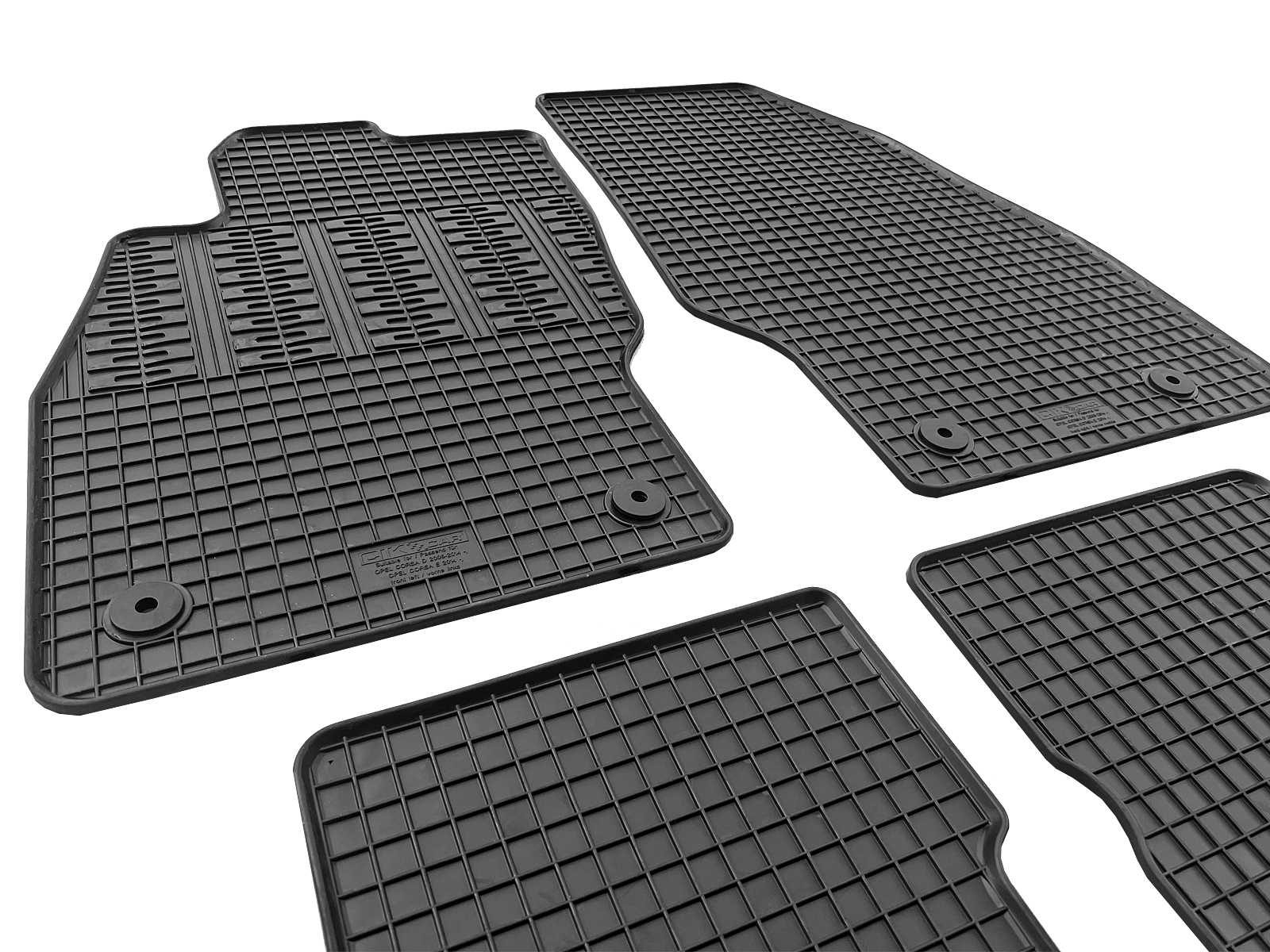 Set covorase auto din cauciuc Opel Corsa D (S07) 2006-2015; Opel Corsa E 2014-2019, Negre AutoDrive ProParts