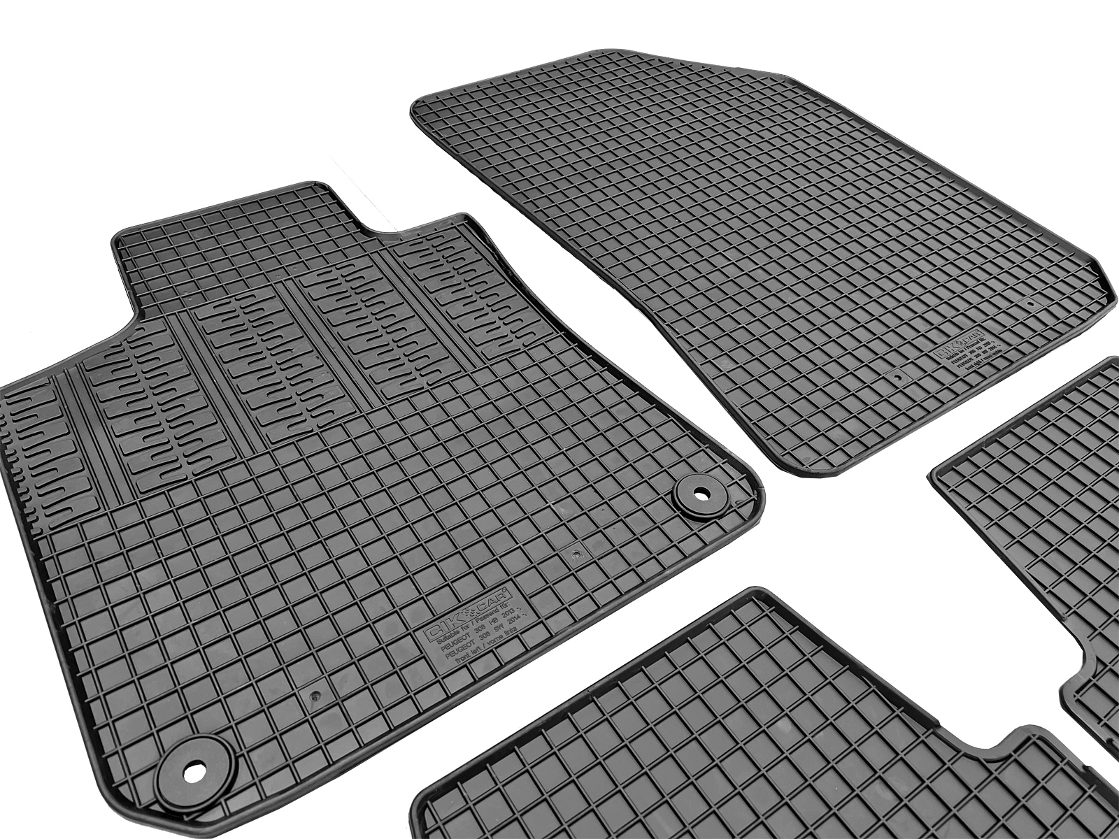 Set covorase auto din cauciuc Peugeot 308 Combi 2012-2021, Negre AutoDrive ProParts