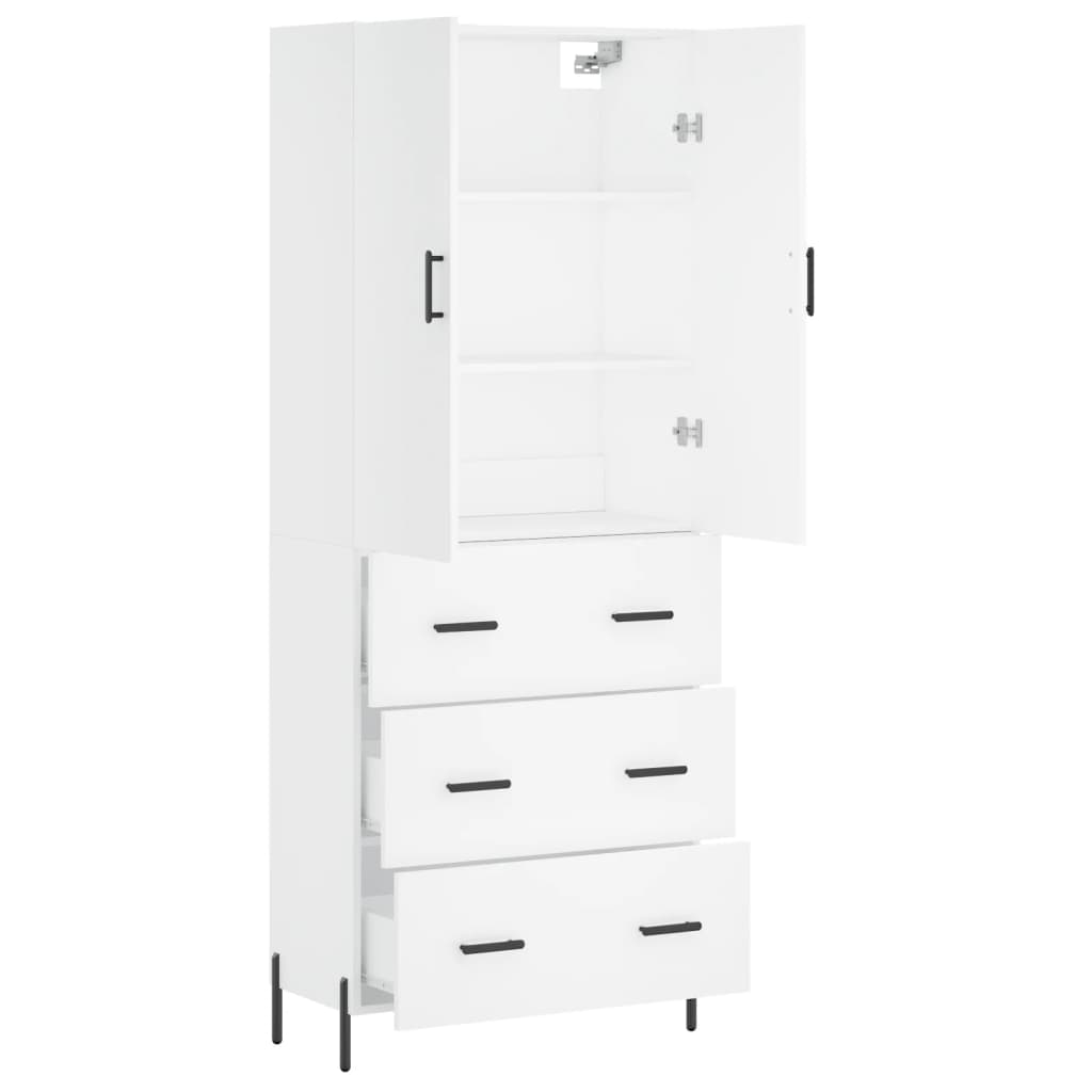 Dulap înalt, alb, 69,5x34x180 cm, lemn compozit GartenMobel Dekor