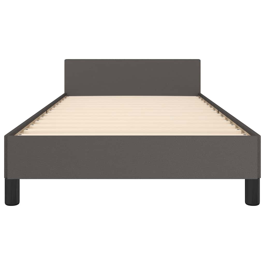 Cadru de pat cu tăblie fără saltea, gri, 90x200 cm GartenMobel Dekor