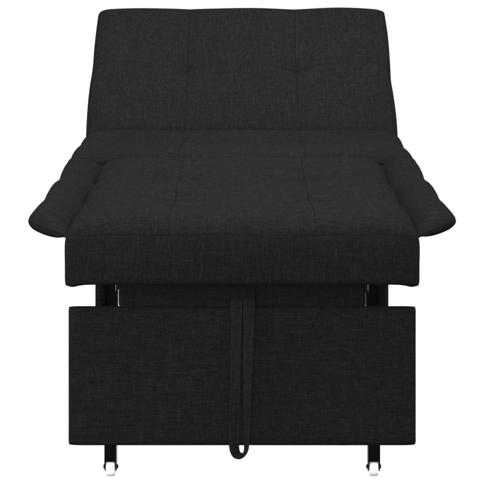 Canapea Extensibilă 3 în 1 Design cu Tăvălug Material Textil Negru GartenMobel Dekor