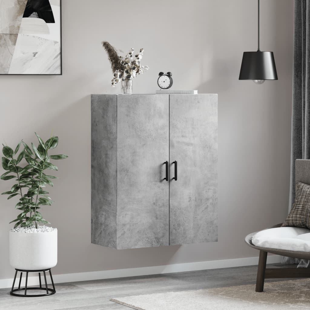 Dulap cu montaj pe perete, gri beton, 69,5x34x90 cm GartenMobel Dekor