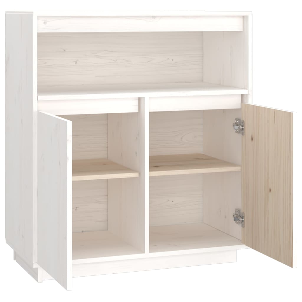 Servantă, alb, 70x34x80 cm, lemn masiv de pin GartenMobel Dekor