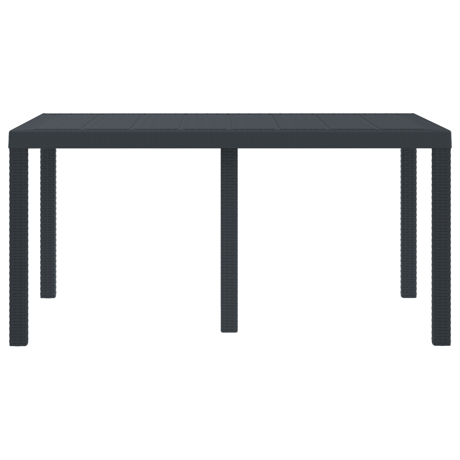 Masă de grădină Antracit 150x100x73 cm Poly Rattan GartenMobel Dekor