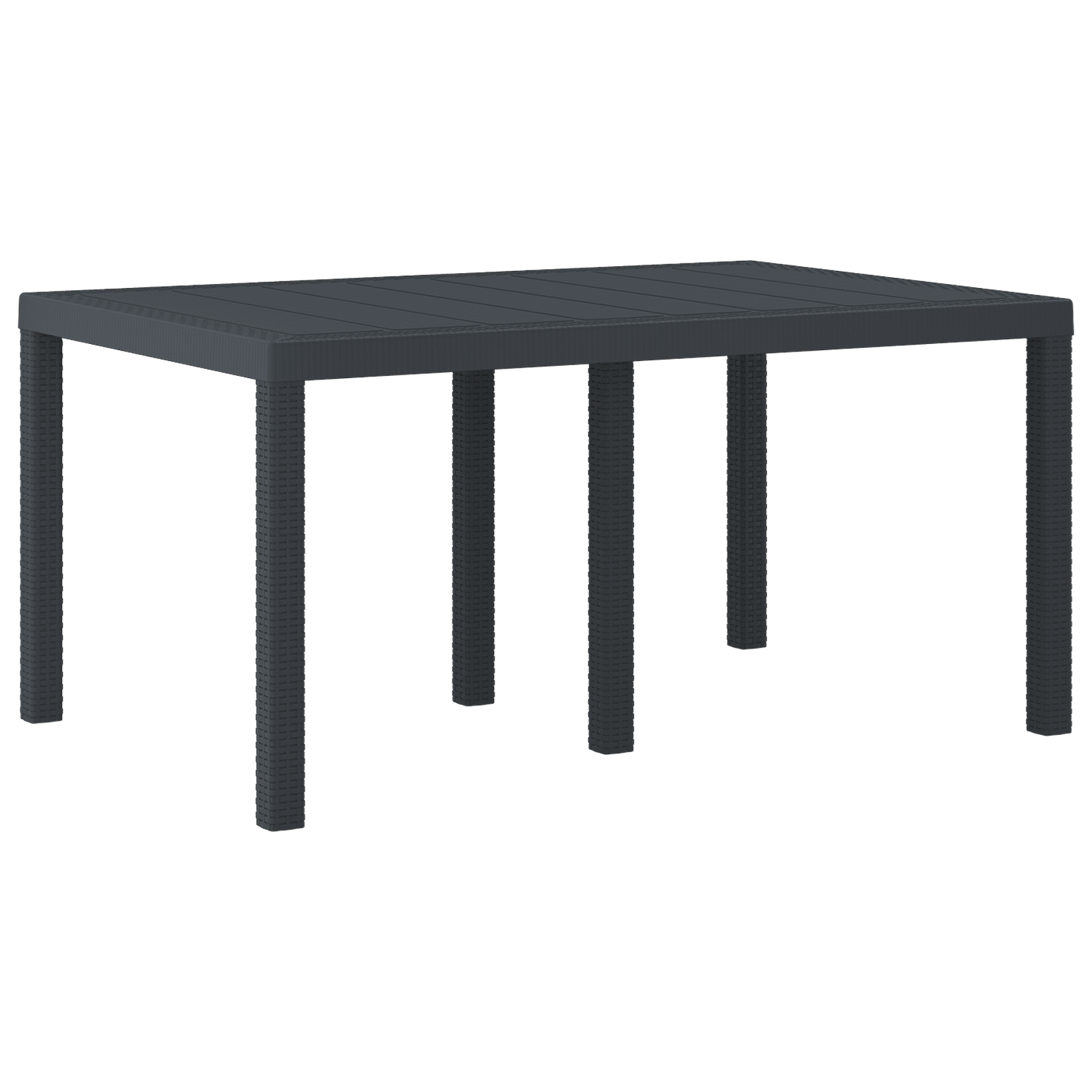 Masă de grădină Antracit 150x100x73 cm Poly Rattan GartenMobel Dekor