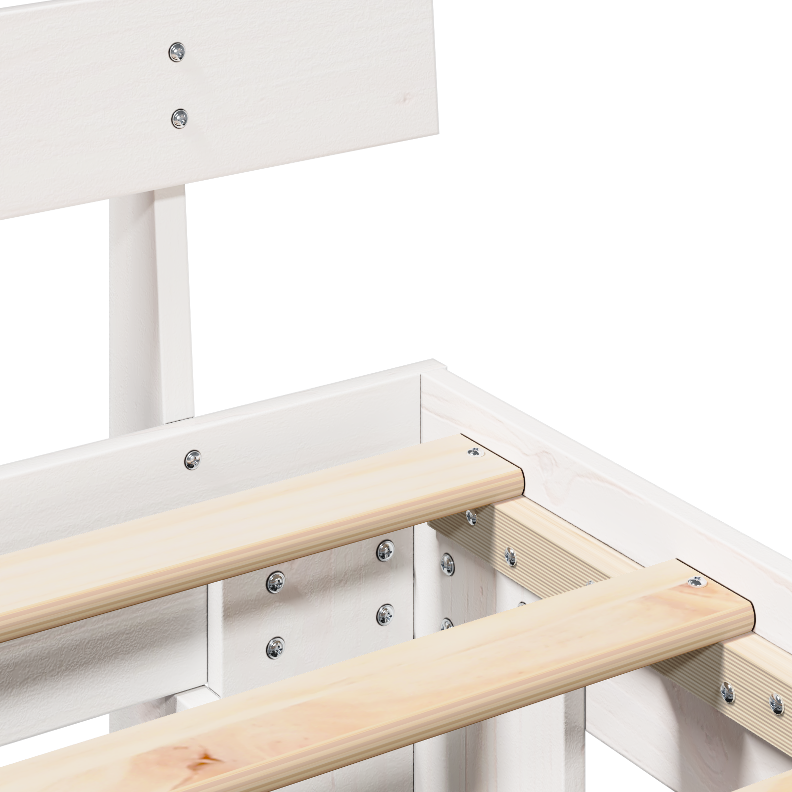 Cadru de Pat cu Tăblie Alb 80x200 cm Lemn Solid Pin GartenMobel Dekor