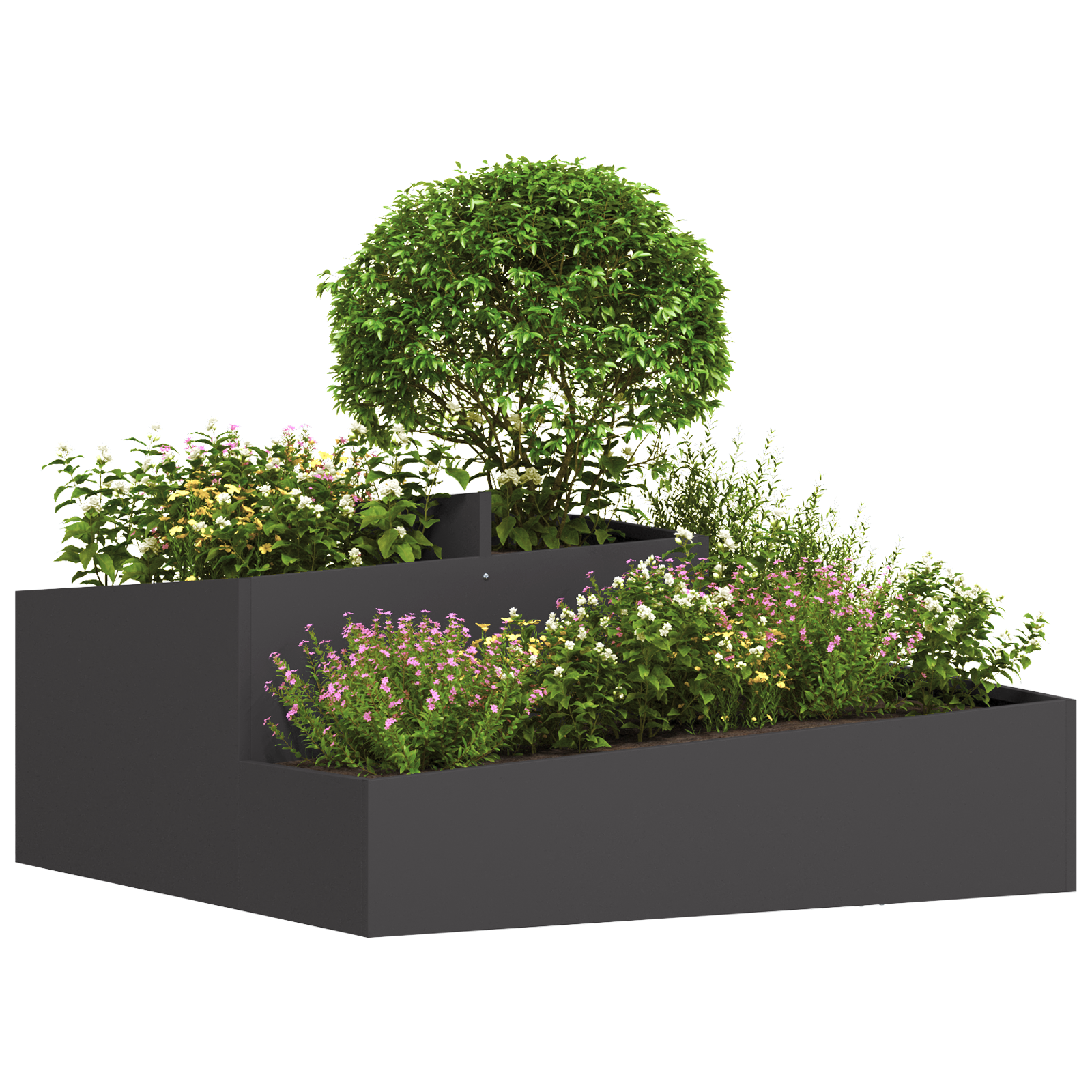 Ghivece & Ghivece Negru Metal Mare Inserții decorative Ghiveci GartenMobel Dekor