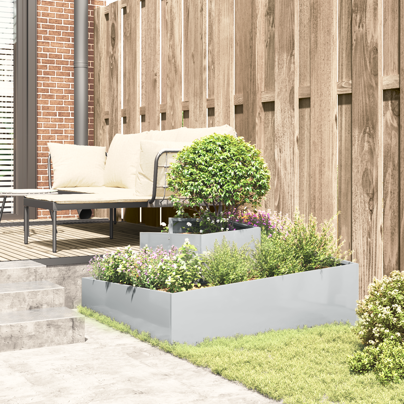 Ghivece & Jardiniere Galvanizat Metal Galvanizat GartenMobel Dekor
