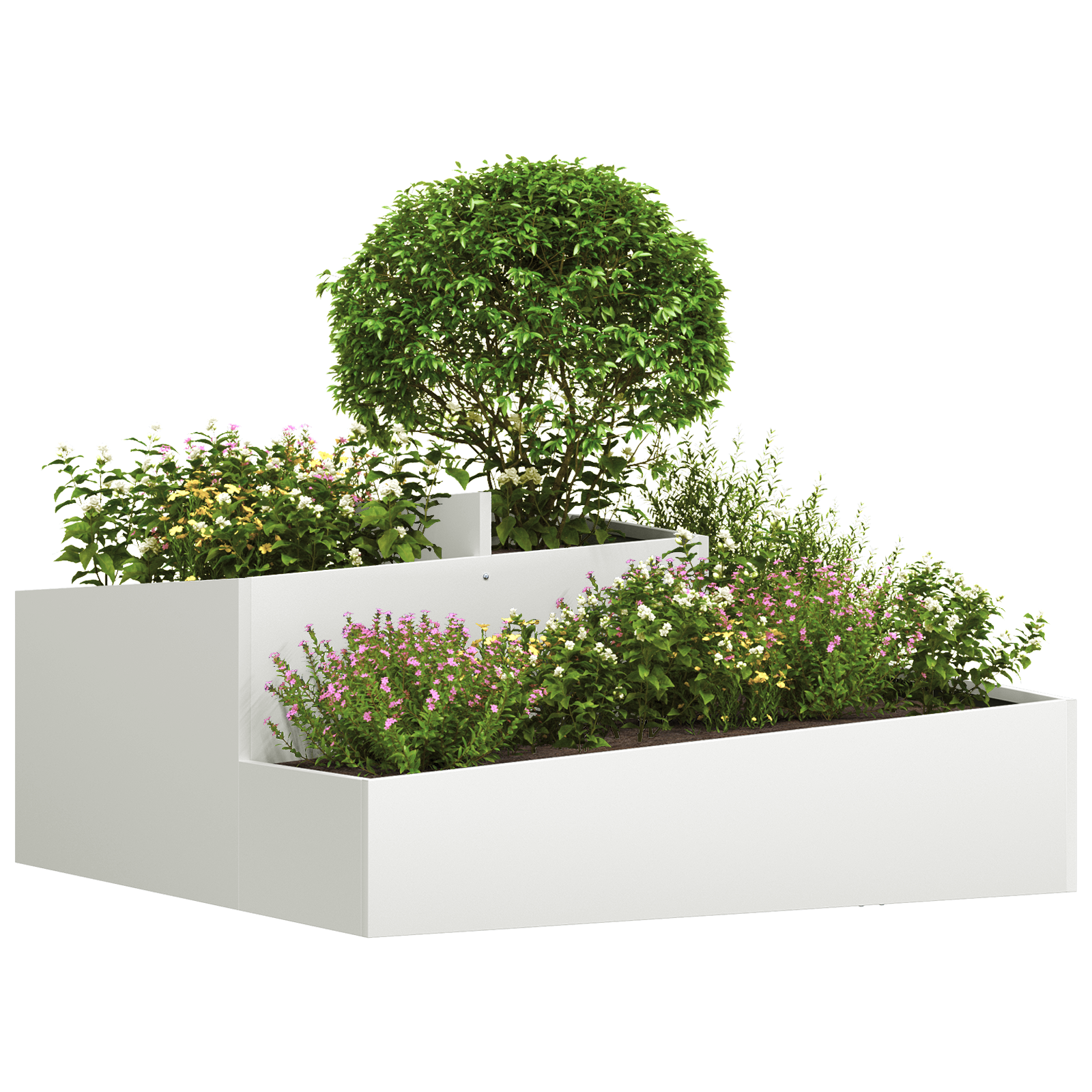 Ghivece & Plante Alb Plastic Mediu Detalii decorative GartenMobel Dekor