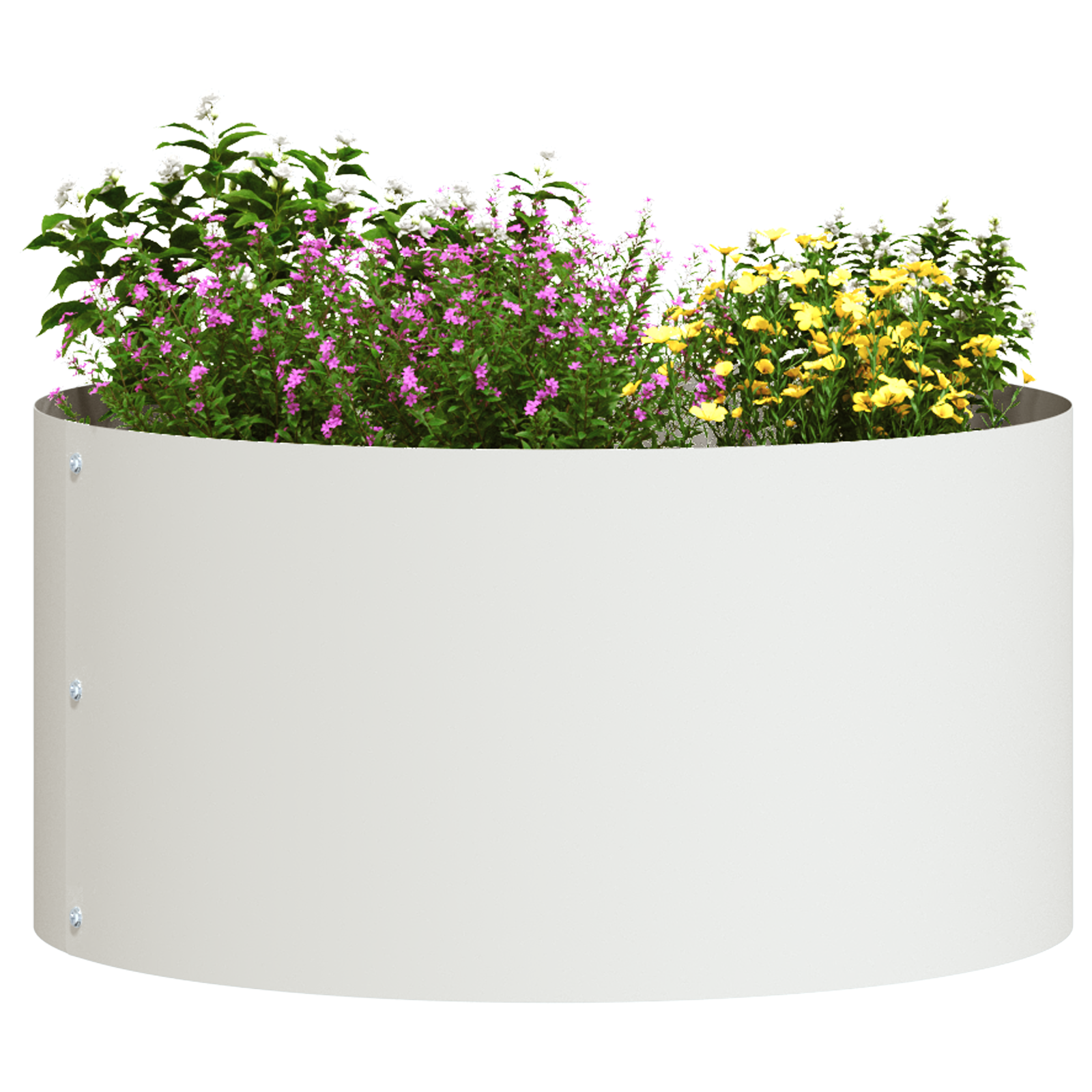Ghivece Metalice Albe Alb Metal 40 cm diametru Ghivece din Metal GartenMobel Dekor