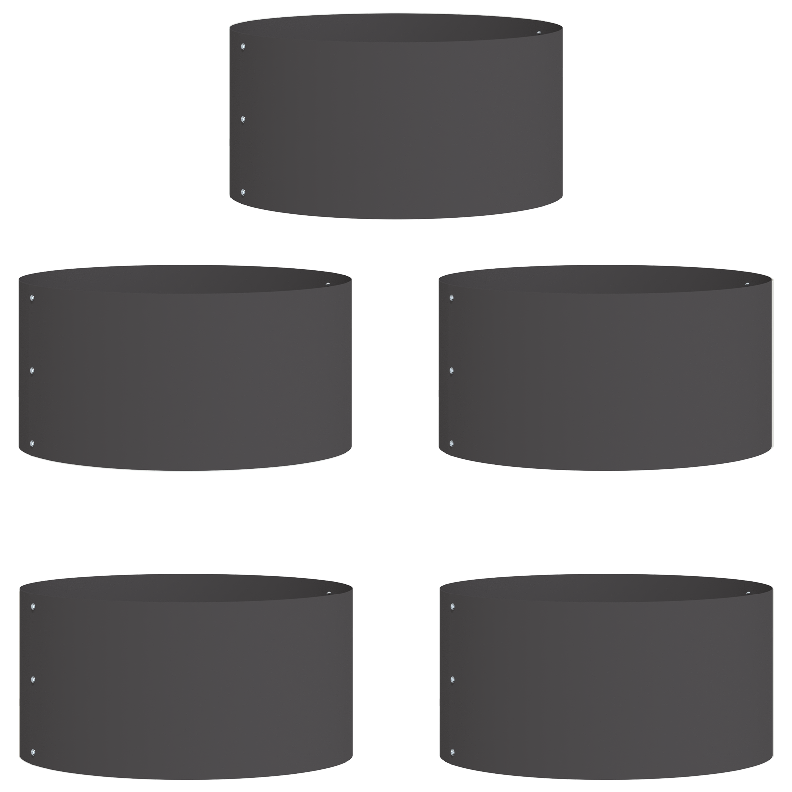 Ghivece Plastice Negre Negru Plastic Mijlociu Rezistent GartenMobel Dekor