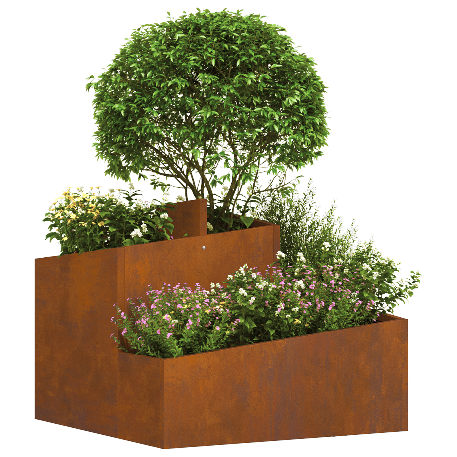 Ghivece și Jardiniere Oțel Corten Mediu Durabil Ghiveci Metalic GartenMobel Dekor