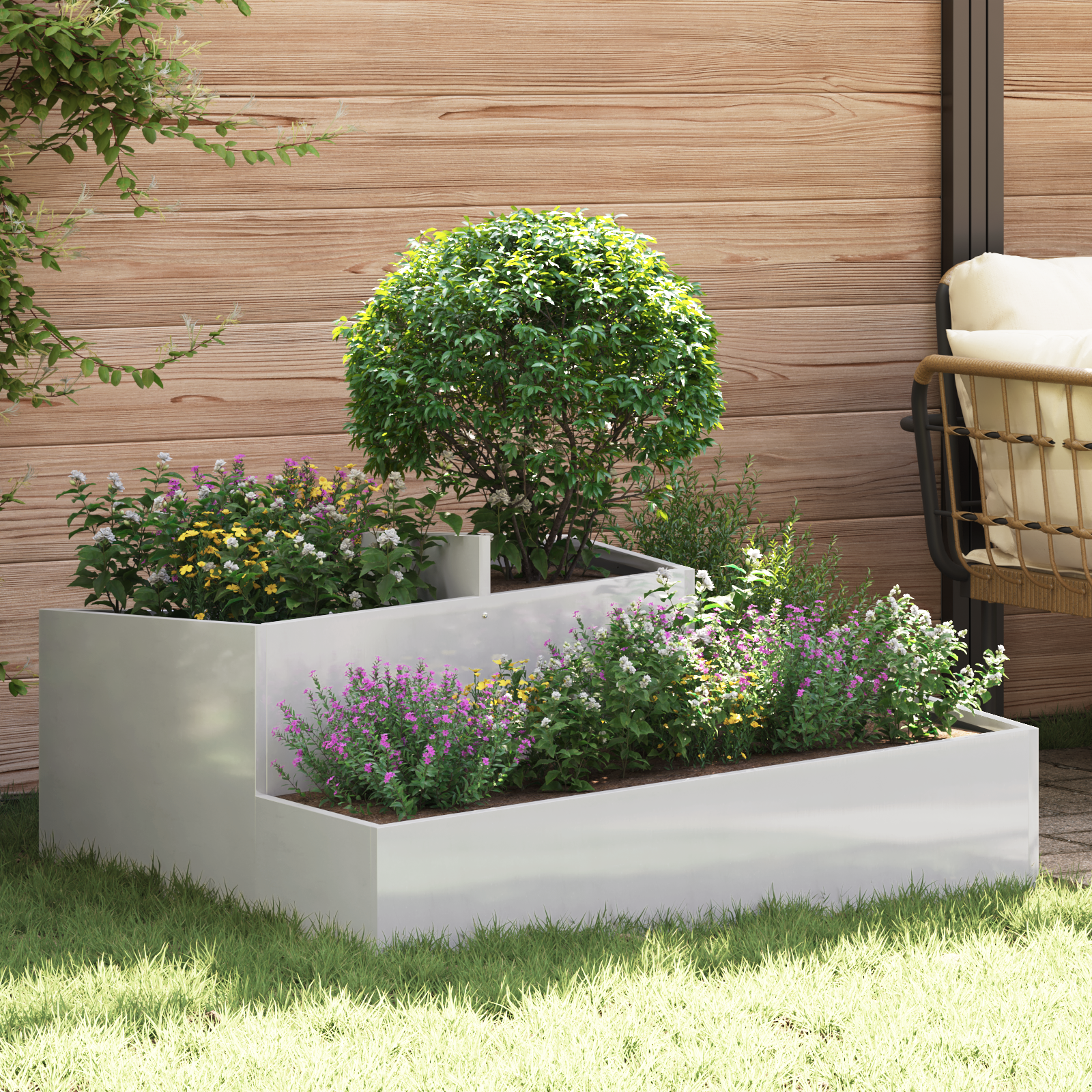 Ghivece și Jardiniere Oțel inoxidabil Mediu Jardiniere GartenMobel Dekor