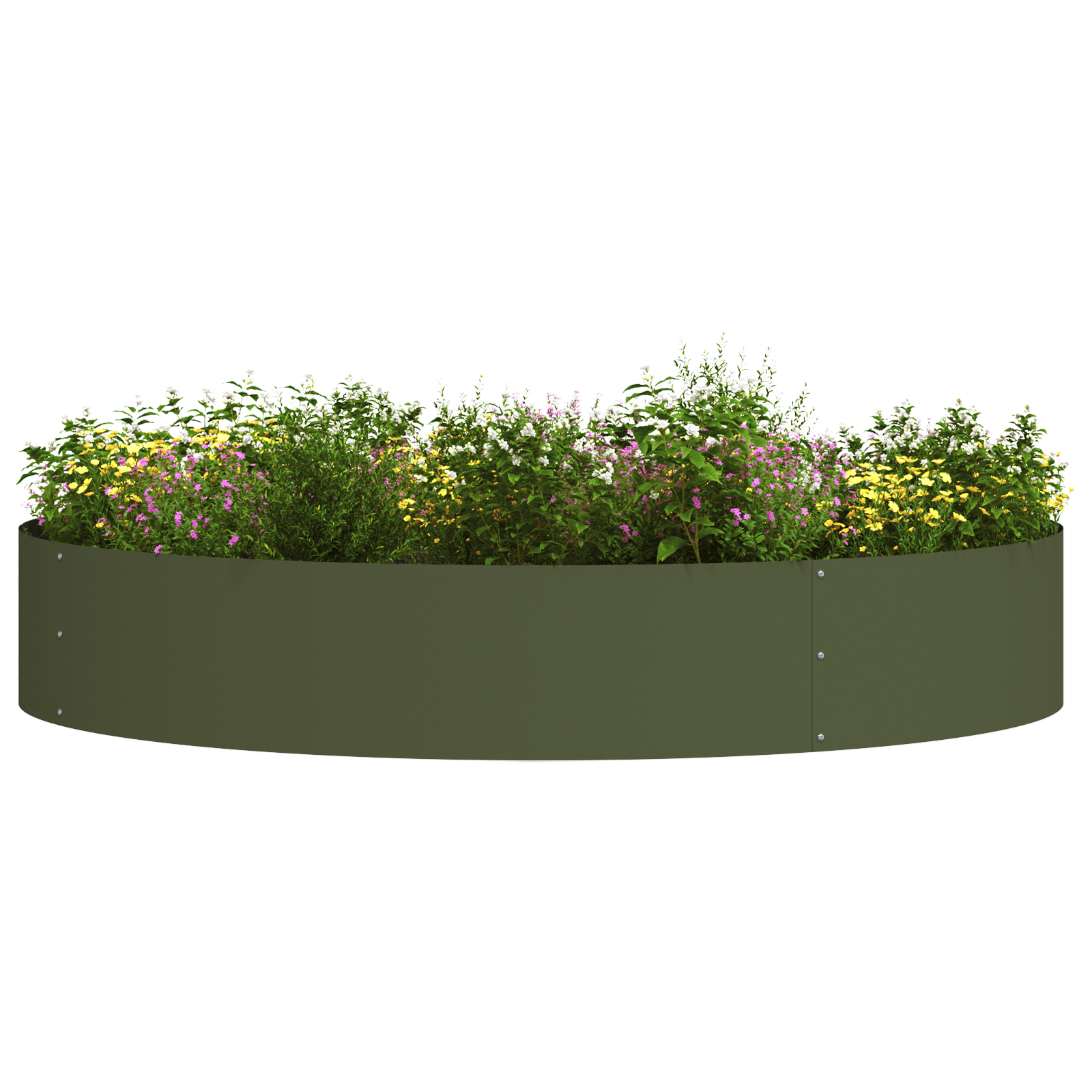 Ghivece verzi măslinii Verde măsliniu Metal Mare Ghivece GartenMobel Dekor