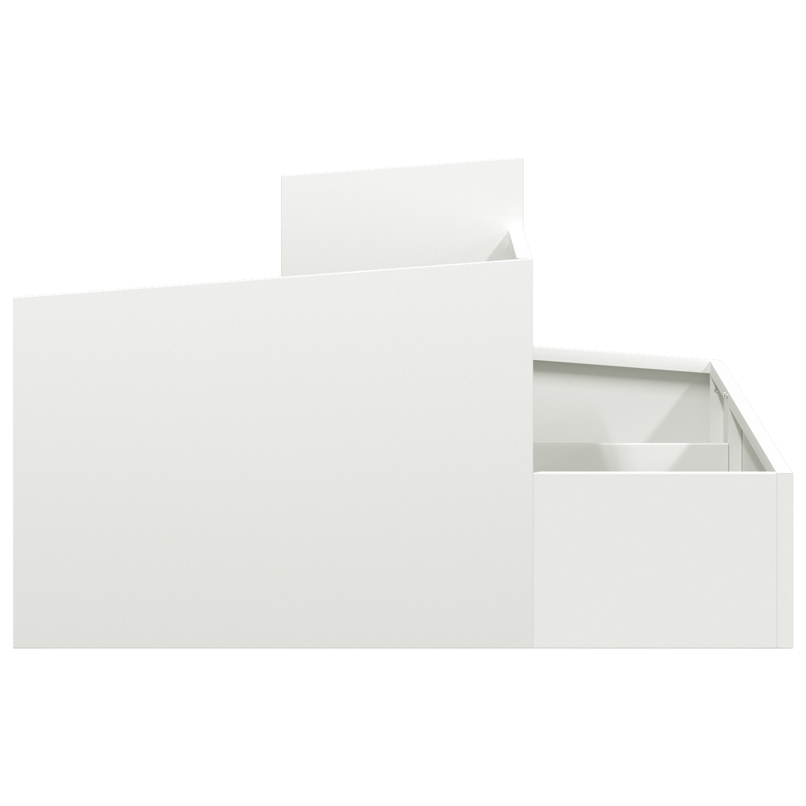 Ghiveci Alb 80x80x50 cm Oțel laminat la rece GartenMobel Dekor