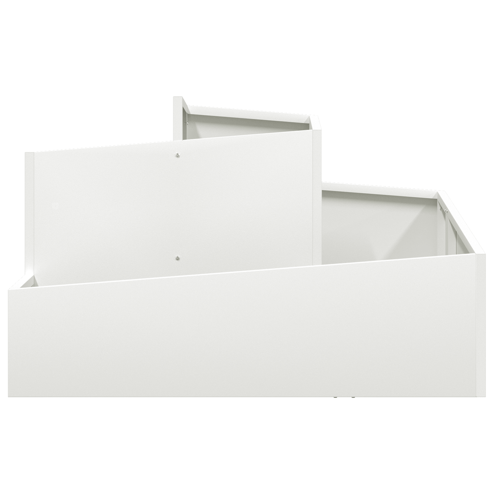 Ghiveci Alb 80x80x50 cm Oțel laminat la rece GartenMobel Dekor