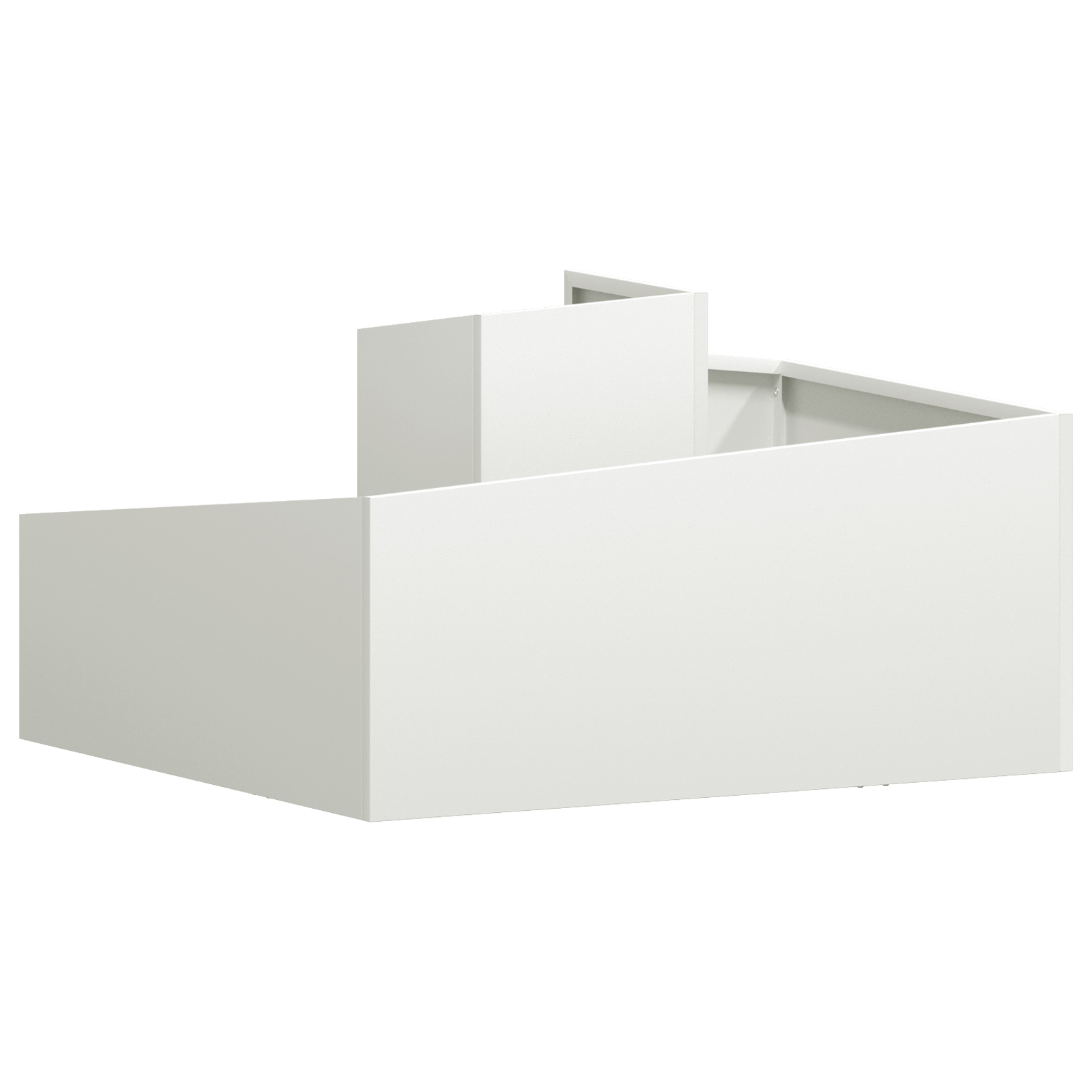 Ghiveci Alb 80x80x50 cm Oțel laminat la rece GartenMobel Dekor