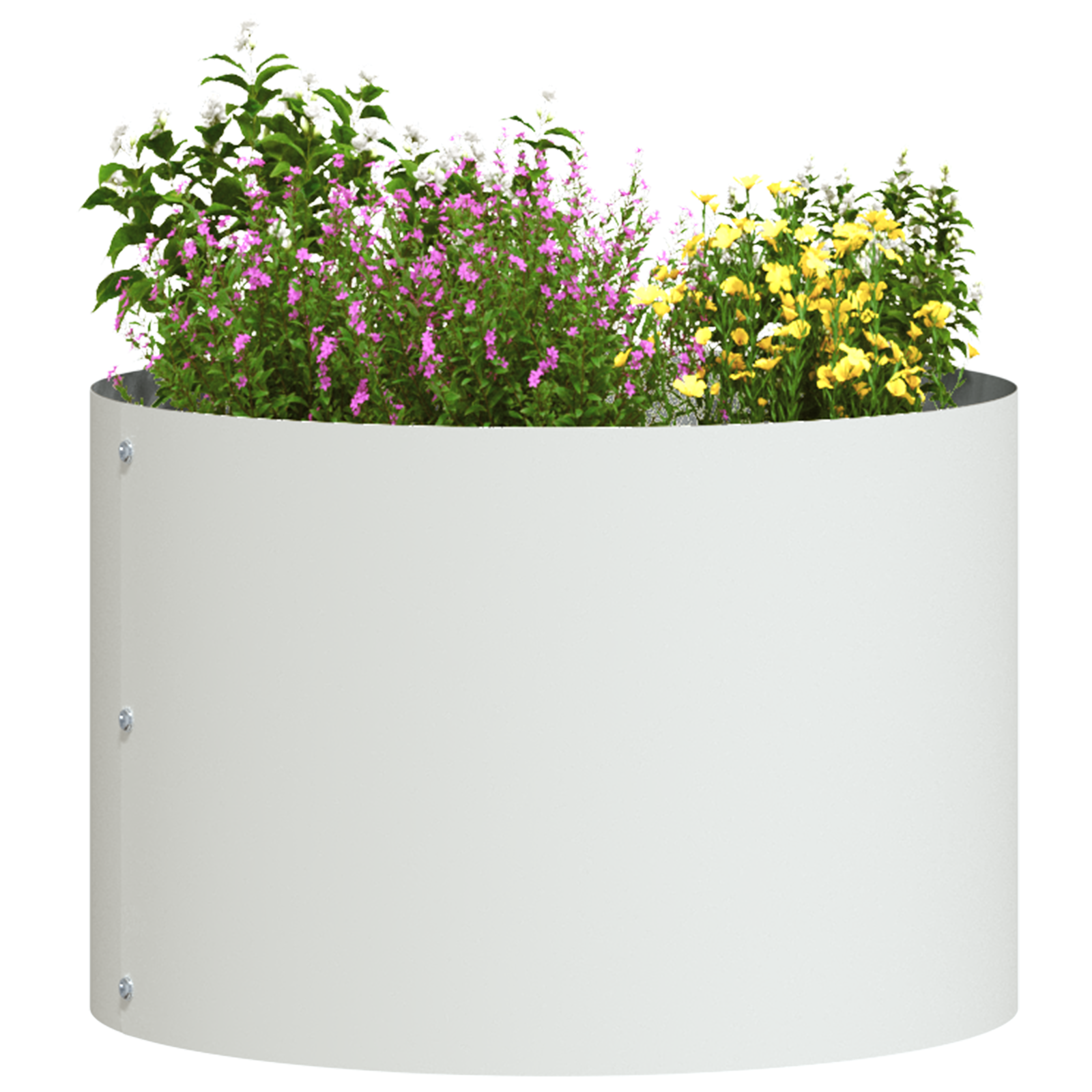 Ghiveci Alb din Metal Alb Metal Mediu Inserții Decorativa GartenMobel Dekor