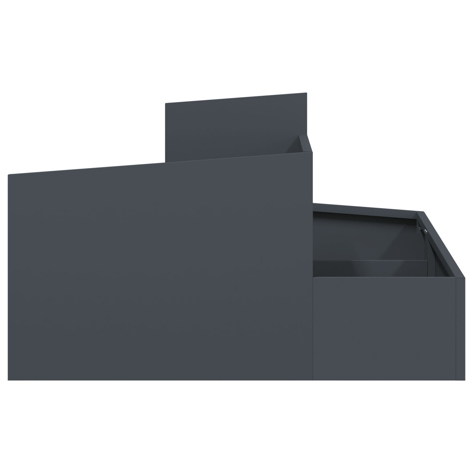 Ghiveci Antracit 80x80x50 cm Oțel laminate la rece GartenMobel Dekor