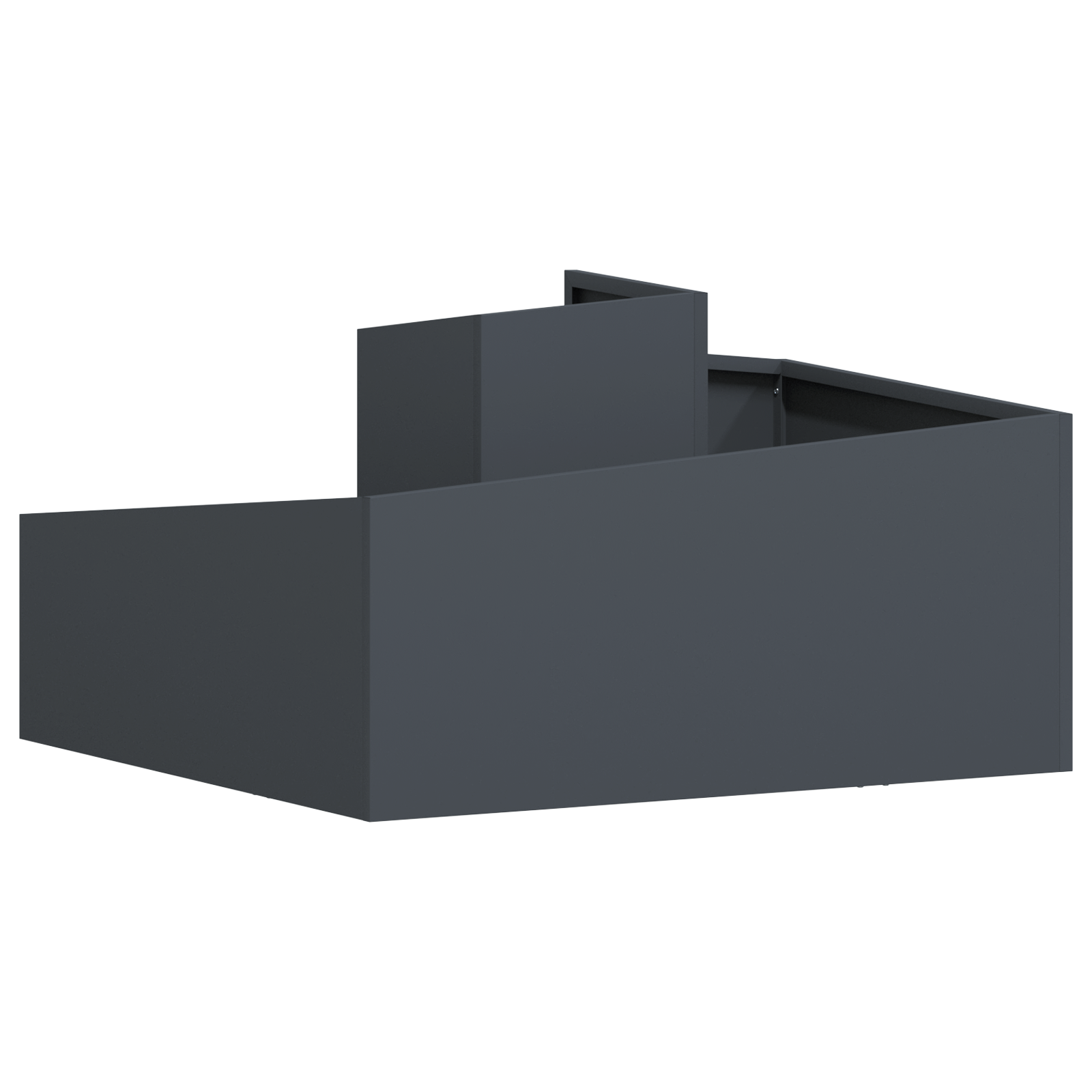 Ghiveci Antracit 80x80x50 cm Oțel laminate la rece GartenMobel Dekor