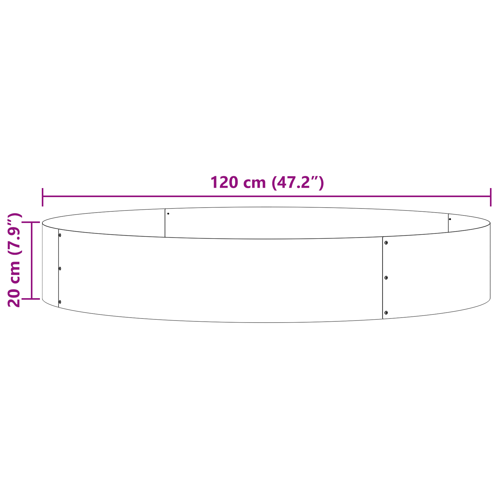 Ghiveci Mare din Metal Negru Negru Metal Mare GartenMobel Dekor