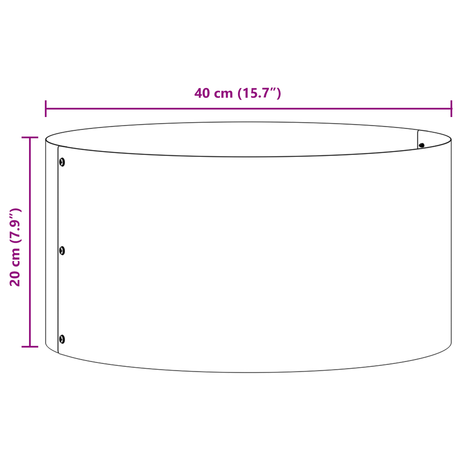 Ghiveci Metalic Antracit Antracit Metal 40 cm Diametru Durable GartenMobel Dekor