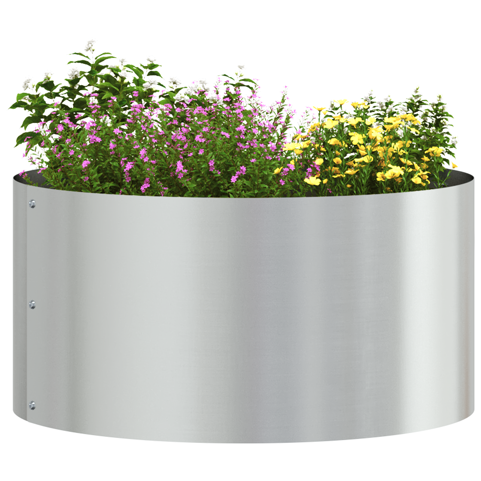 Ghiveci Metalic Gri Galvanizat Metal Mic Inserții Decorative GartenMobel Dekor