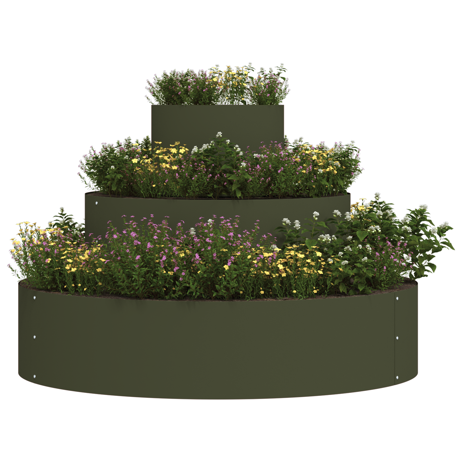 Ghiveci Metalic Oțel/verde măsliniu Oțel Ø 90 cm Modular GartenMobel Dekor
