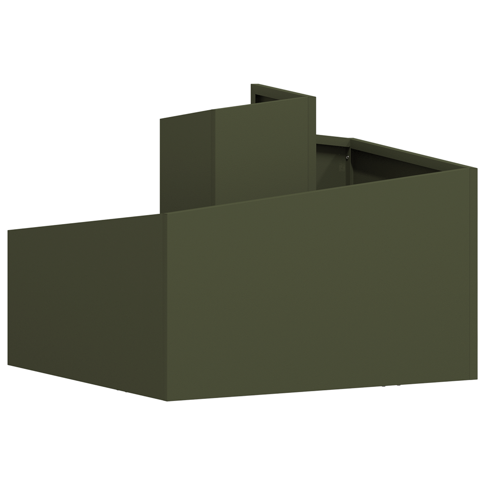 Ghiveci Metalic Verde Măsliniu Metal Mediu Stivuibil GartenMobel Dekor
