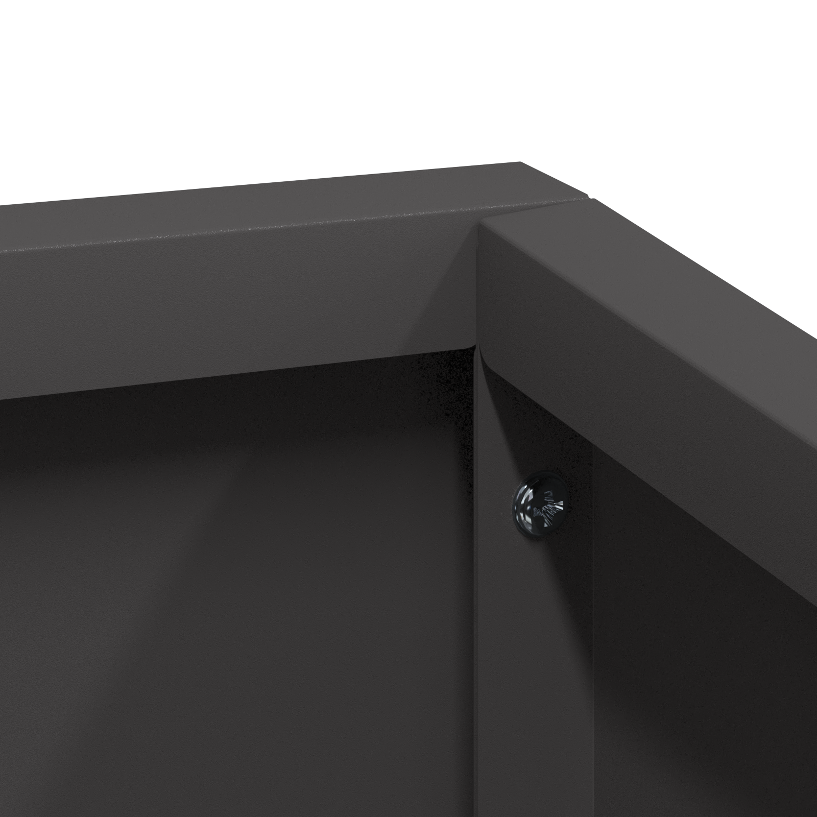 Ghiveci Negru 80x80x50 cm din oțel laminat la rece GartenMobel Dekor