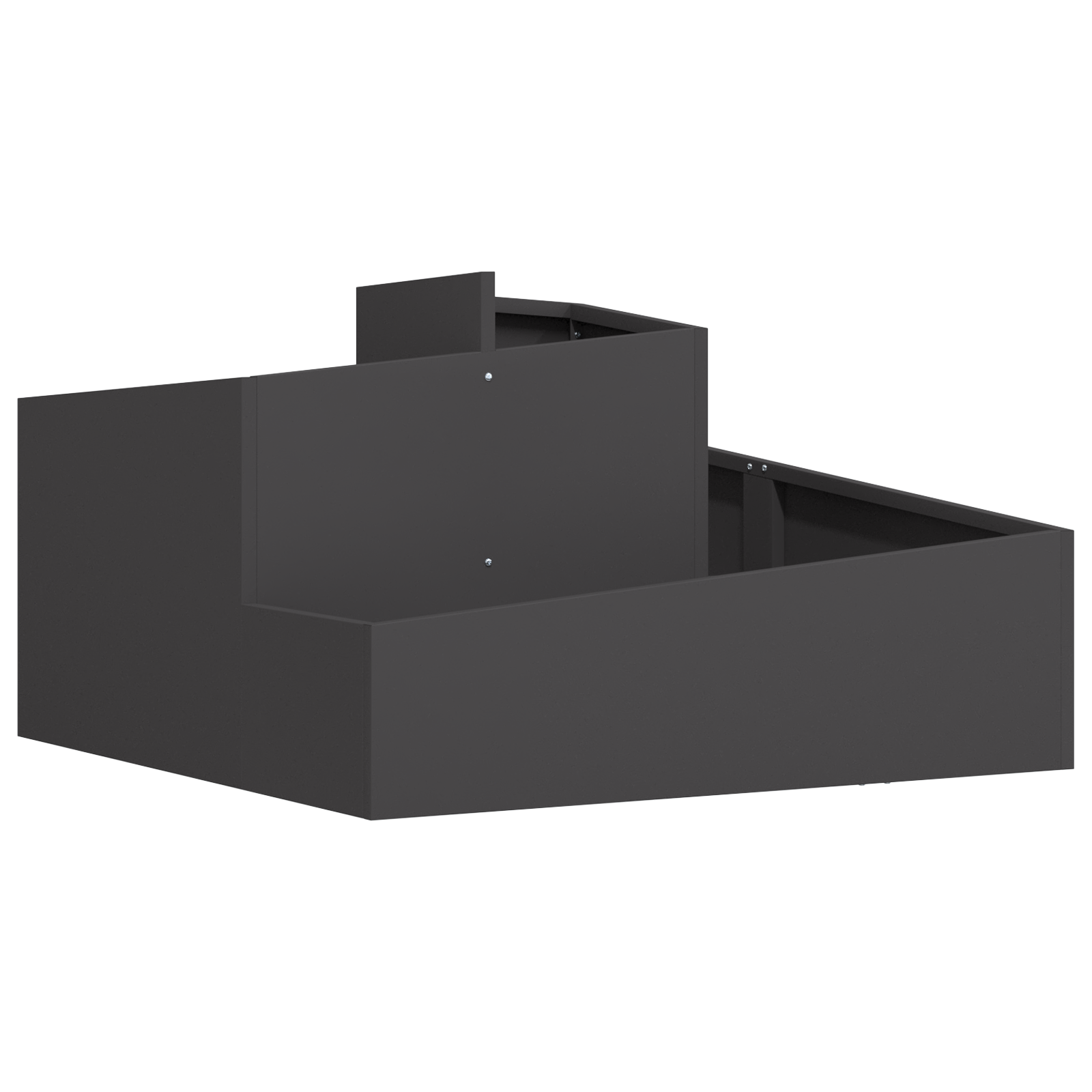 Ghiveci Negru 80x80x50 cm din oțel laminat la rece GartenMobel Dekor