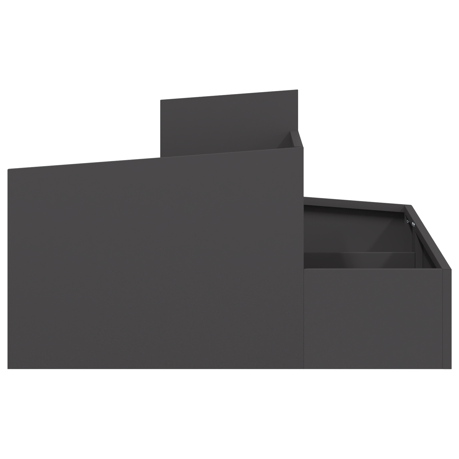 Ghiveci Negru 80x80x50 cm din oțel laminat la rece GartenMobel Dekor