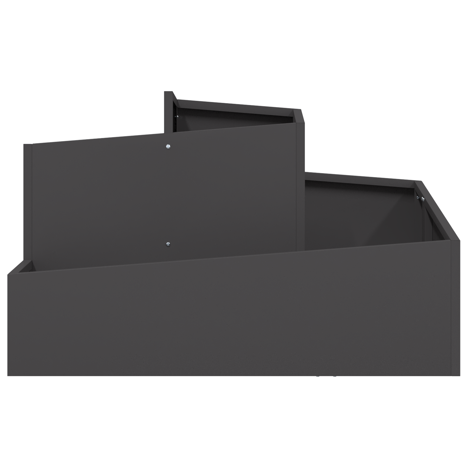 Ghiveci Negru 80x80x50 cm din oțel laminat la rece GartenMobel Dekor
