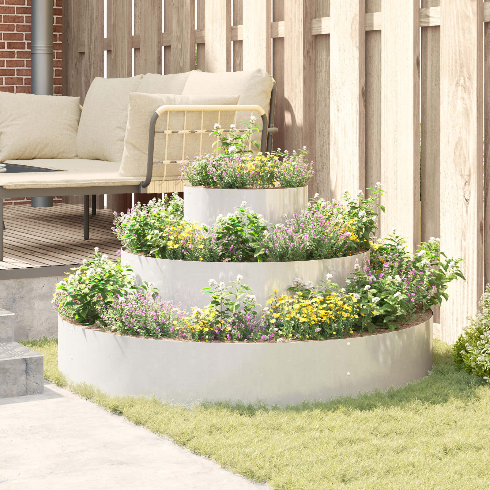 Ghiveci Oțel Inoxidabil Oțel Inoxidabil Ø 120 cm Durabil Stylish GartenMobel Dekor