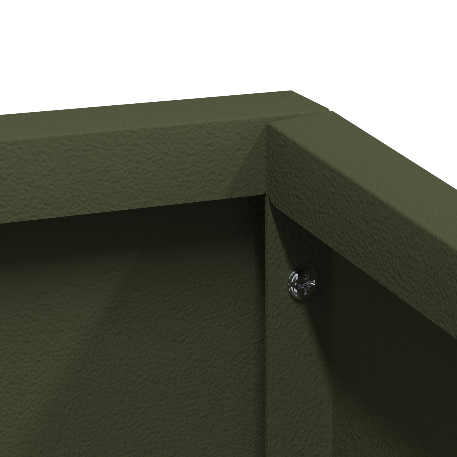 Ghiveci Verde Măslin 80x80x50 cm Oțel Laminat la Rece GartenMobel Dekor