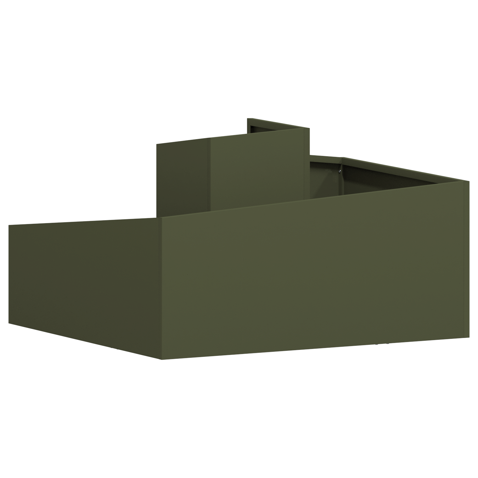 Ghiveci Verde Măslin 80x80x50 cm Oțel Laminat la Rece GartenMobel Dekor