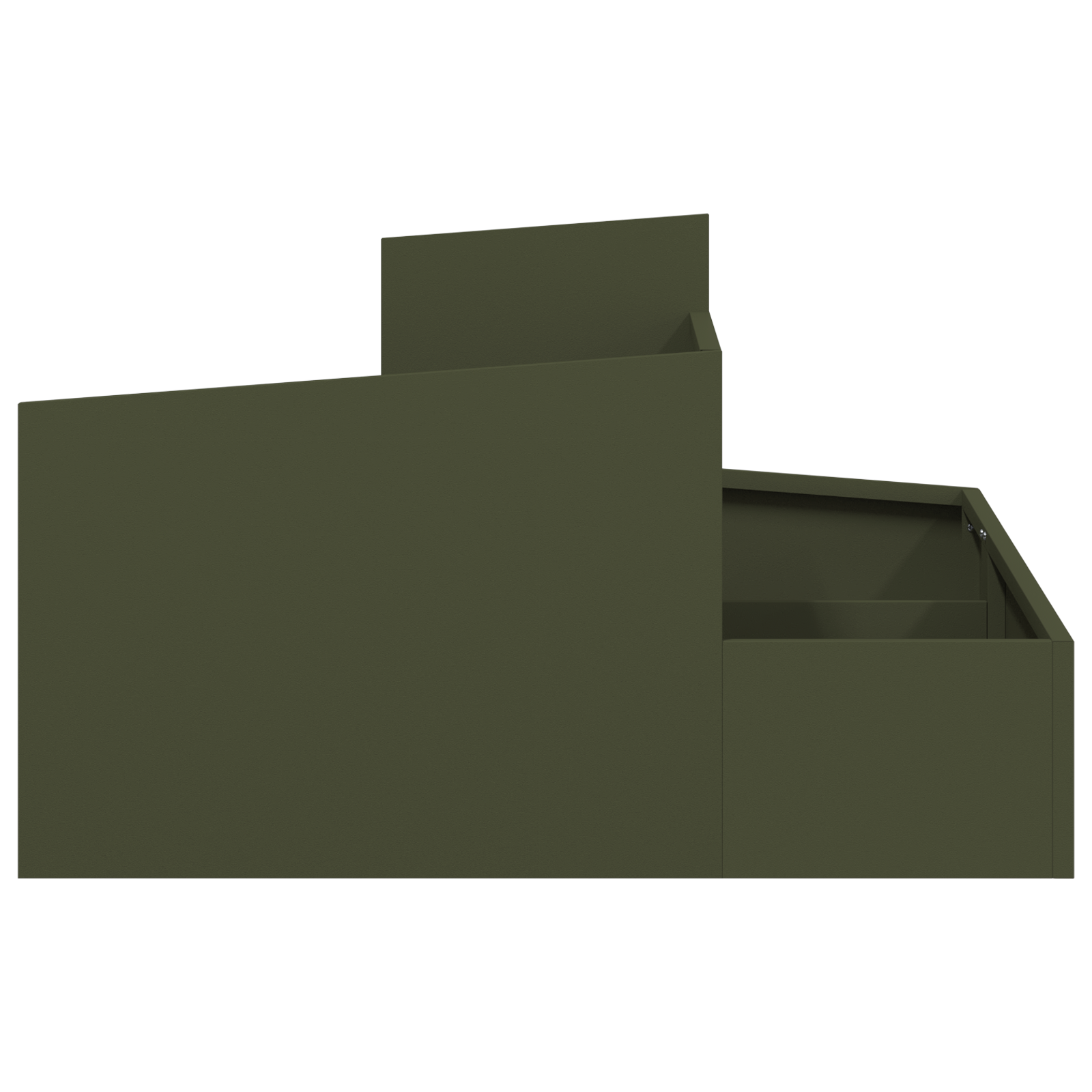 Ghiveci Verde Măslin 80x80x50 cm Oțel Laminat la Rece GartenMobel Dekor