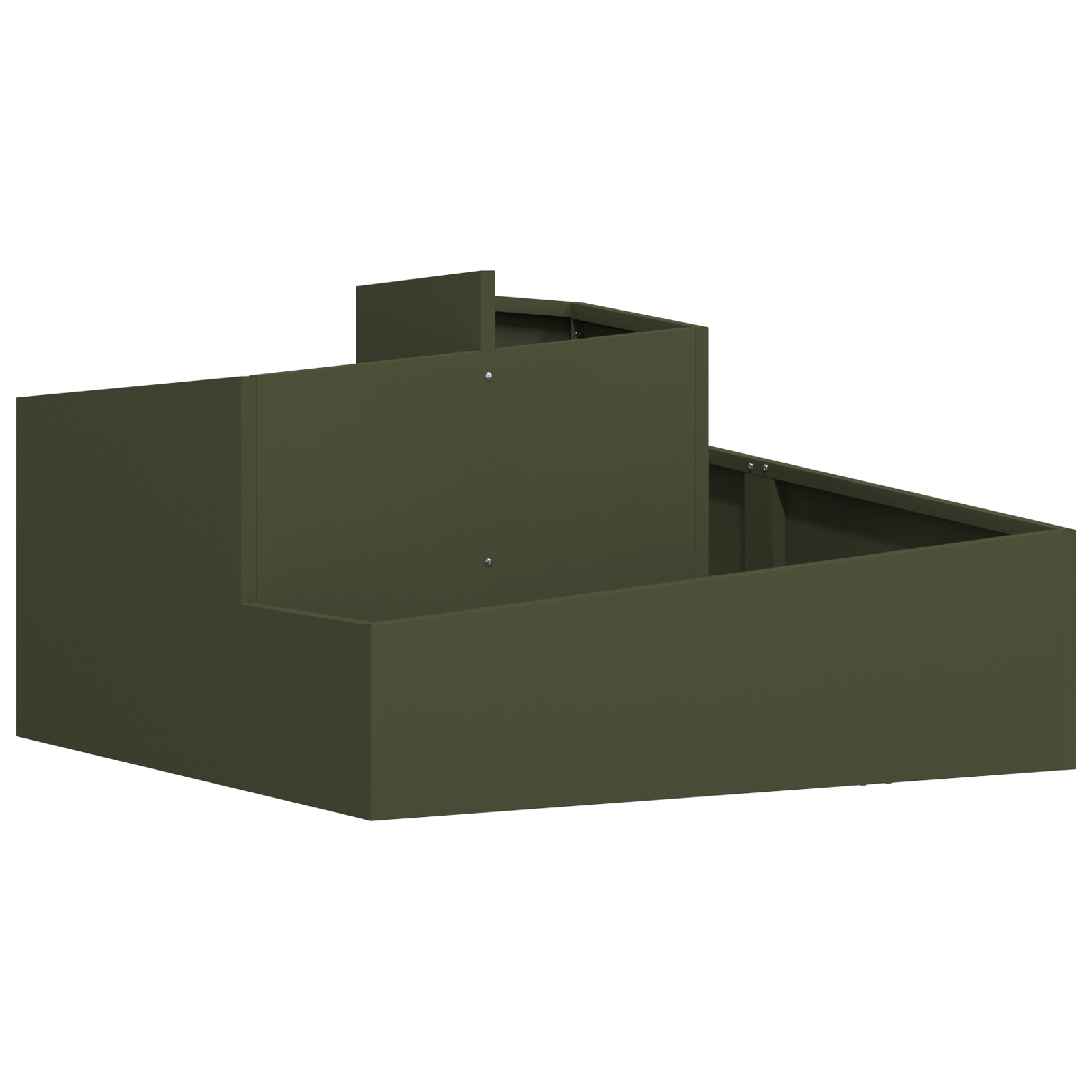 Ghiveci Verde Măslin 80x80x50 cm Oțel Laminat la Rece GartenMobel Dekor