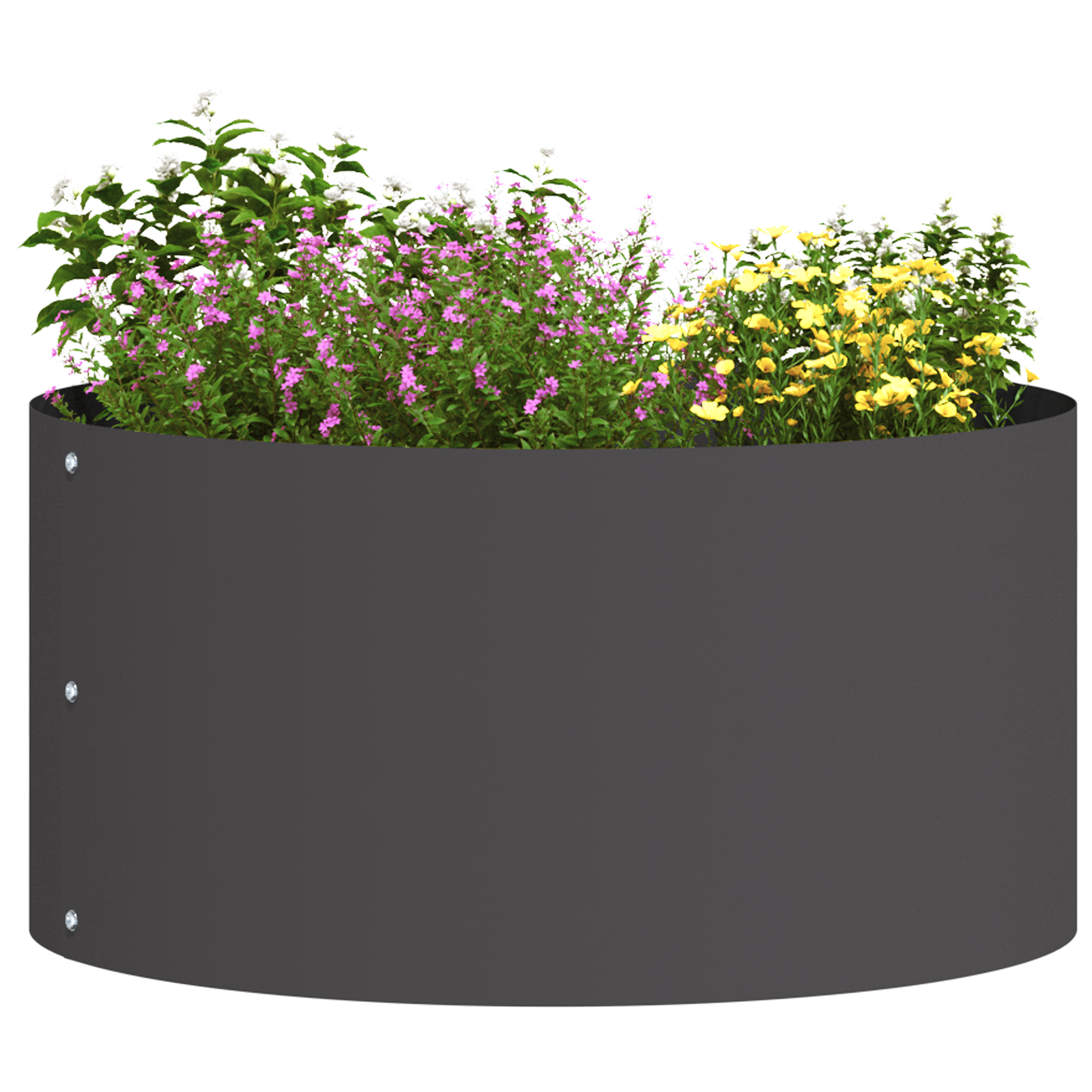 Ghiveci mare din metal negru Negru Metal Mare Durabil GartenMobel Dekor